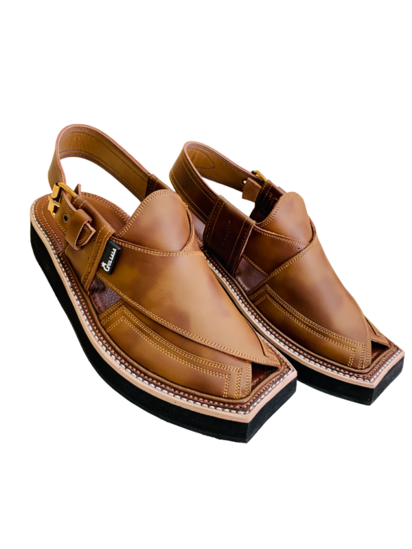 Khan Chappal Brown Double Shade - Image 2