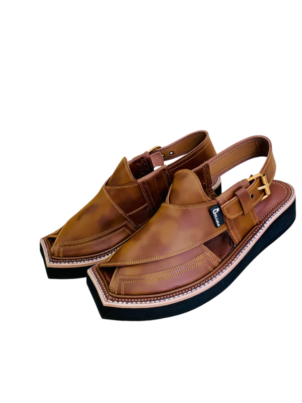 Khan Chappal Brown Double Shade - Image 4