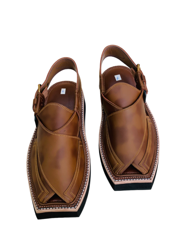 Khan Chappal Brown Double Shade - Image 5