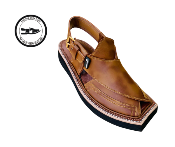 Khan Chappal Brown Double Shade